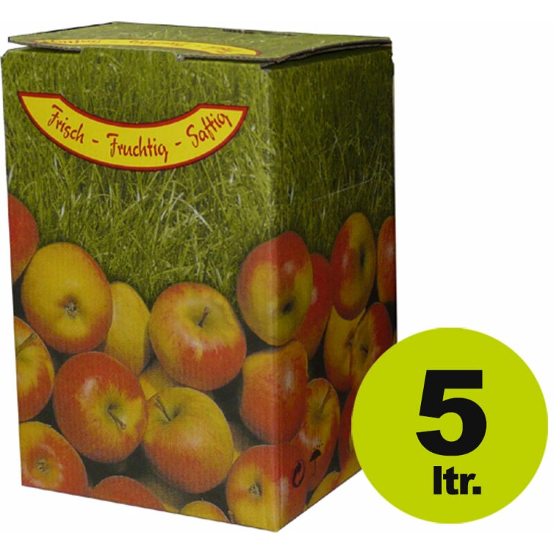 (ab 1,05 EUR - STAFFELPREISE BEACHTEN!) Bag in Box:  Karton, Motiv "Apfel" 5 Liter