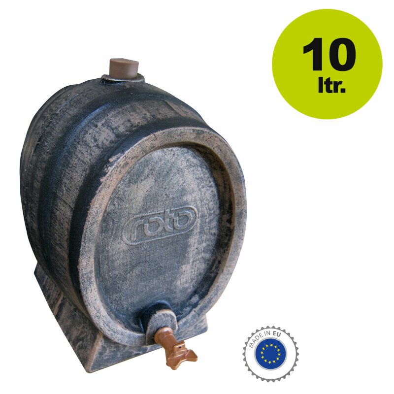 6222 /  Barrik Weinfass: Fass 10 Liter, 100% lebenmittelecht, Kunststofffass Barrique Design, leicht zu reinigen und hygienisch