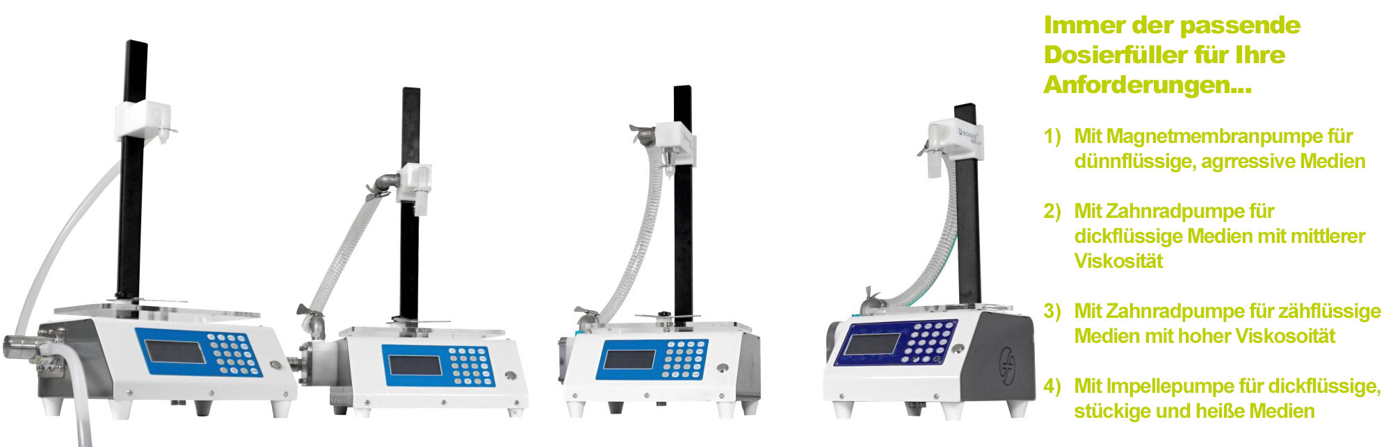 Verschiedene gewichtsbasierte Abfüllgeräte für viskose Flüssigkeiten