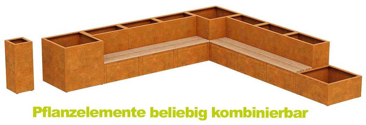  ESTAR Pflanzkübel kombinierbar für Stadt-Sitzgruppe