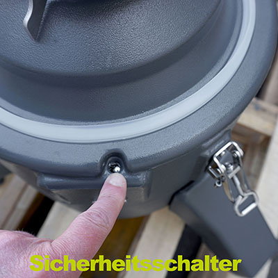 Sicherheitsschalter Auswurf