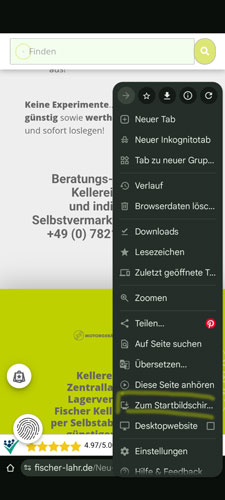 FISCHER-LAHR als App installieren