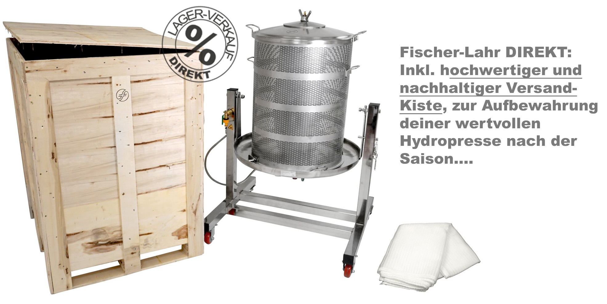 Obstpresse 90 l Edelstahl
