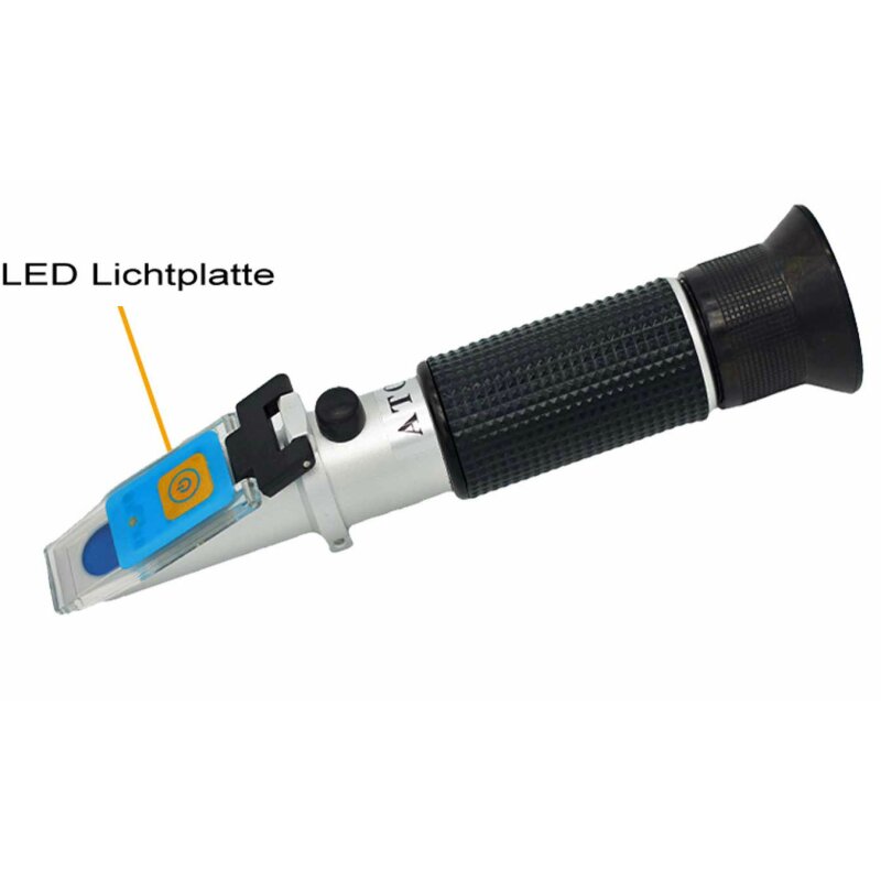 LED-RHB-32 /  Profi  Hand-Refraktometer für Wein, 0-32 % Brix, Zuckermessung  mit ATC (automatische Temperaturkompensation) und LED Licht