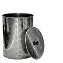 Fischer-Lahr® konfigurierbarer Grundtank:  Fischer Serie Q 50 Liter, Edelstahlbehälter rund, variabel für Immervolltank oder Saftfass, Basis Edelstahl-Fass offen  inkl. Deckel ohne Schwimmdeckel