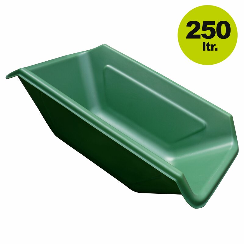 6640-G /  Schubkarrenwanne Kunststoff grün 250 Liter-