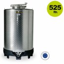 Speidel Tank: Edelstahltank FD-B 525 Liter Edelstahl Brennmaischetank auf PE-Sockel / Edelstahlfass mit Bodenrest-Auslauf (versandkostenfrei)*