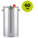 Speidel Edelstahl Universal-Fass: 60 Liter Lager- und Gärfass mit Spannring-Deckel, Gärspund-Loch und Griffen, Getränkefass  (Versand kostenfrei*)