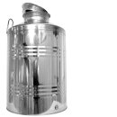 Fischer-Lahr® Edelstahlkanne Basic:  Edelstahlbehälter mit Deckel - luftdicht,  Edelstahlkanne, 100 Liter Inhalt , Getränkefass  für Lebensmittel, Transportkanne gebördelt