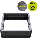 Hochbeet Baukasten-System:  Erweiterbare Hochbeet- / Komposter- / Pflanzbehälter-Elemente,  1 Element ERGO QUADRO L System, Kunststoff Farbe Wood 80 x 80  Höhe  25 cm