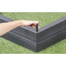Hochbeet Baukasten-System:  Erweiterbare Hochbeet- / Komposter- / Pflanzbehälter-Elemente,  1 Element ERGO QUADRO L System, Kunststoff Farbe Wood 80 x 80  Höhe  25 cm