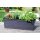 URBAN gardening: Balkon-Beet anthrazit-braun 75 x 37 Höhe 65 cm, aus recyceltem Kunststoff