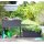 URBAN gardening: Balkon-Beet anthrazit-braun 75 x 37 Höhe 65 cm, aus recyceltem Kunststoff