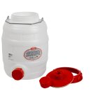 Graf Getränkefass / Mostfass  / Trinkwasser-Fass: Fass 10 Liter rund (Kunststofffass aus PE-HD mit Schraubdeckel), Gärfass und Transportkanne  mit 3-teiligem Deckel / Gärspund-Loch, lebensmittelechtes GRAF Universal-Fass made in Germany