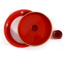 Graf Getränkefass / Mostfass / Gärfass / Apfelweinfass / Trinkwasser-Fass: Fass / Kanne 30 Liter rund (Kunststofffass aus PE-HD mit Schraubdeckel), lebensmittel-echtes GRAF Universal-Fass made in Germany