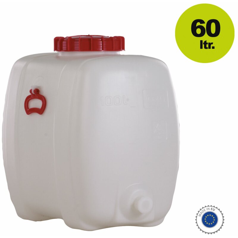 825056 /  Graf Getränkefass / Mostfass: 60 Liter Fass oval (Kunststofffass rechteckig, mit Schraubdeckel) 