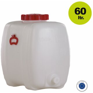 Graf Getränkefass / Mostfass: 60 Liter Fass oval (Gärfass / Kunststofffass rechteckig, mit Schraubdeckel)
