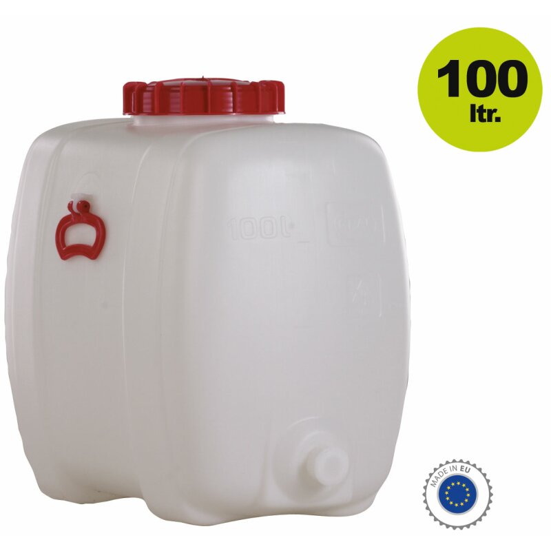 825057 /  Graf Getränkefass / Mostfass: 100 Liter Fass oval (Kunststofffass rechteckig, mit Schraubdeckel)