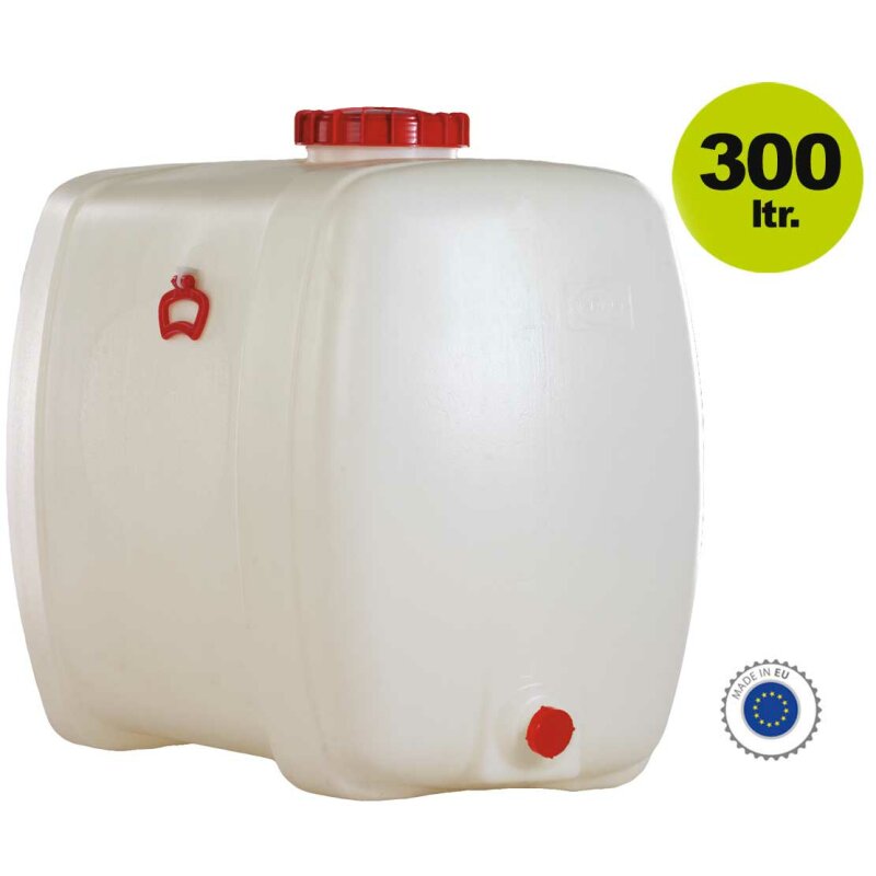 825060 /  Lebensmittel-Tank Kunststoff: Graf Getränkefass / Mostfass, 300 Liter Fass oval (Kunststofffass rechteckig, mit Schraubdeckel)