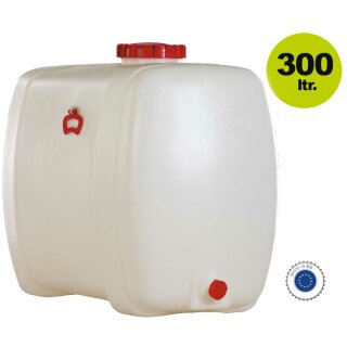 Graf Getränkefass / Mostfass: 300 Liter Fass oval (Kunststofffass rechteckig, mit Schraubdeckel) 