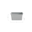 GRAF Rechteckbehälter: Lebensmittelechte Wanne, 220 Liter Behälter für Lebensmittel, rechteckig,  aus ungefärbtem Polyethylen, beständig gegen Laugen und Säuren, stapelbar, dickwandig