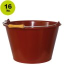 Weinlese-Eimer 16 Liter braun, Kunststoff-Griff