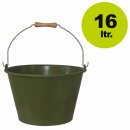 Weinlese-Eimer 16 Liter grün, Kunststoff-Griff