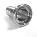 Schlauchtülle mit Gewinde: Schlauchverschraubung 35100, 1/3 - Vt  NW 40 / 38 mm  Schlauchausgang  / Schlauch-Anschluss / Gewindetülle aus Edelstahl lebensmittel-echt, Zubehör Kellerei
