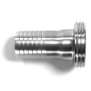Schlauchtülle mit Gewinde: Schlauchverschraubung 35100, 1/3 - Vt  NW 40 / 38 mm  Schlauchausgang  / Schlauch-Anschluss / Gewindetülle aus Edelstahl lebensmittel-echt, Zubehör Kellerei