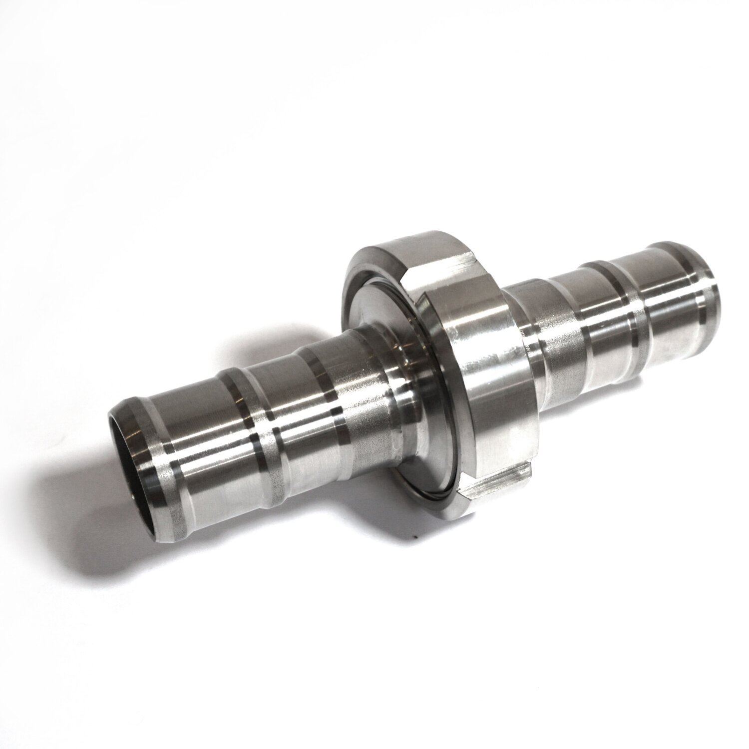 331250  Schlauchtülle mit Überwurfmutter aus Edelstahl:  Schlauchverschraubung 3/3  - NW 50 / 38 mm  Schlauchausgang  / Schlauch-Anschluss  / Gewindetülle aus Edelstahl lebensmittel-echt,  Zubehör Kellerei 	 
		 (Schlauchverschraubung 3/3  NW 50 / 38 mm,  Zubehör Kellerei)  
	