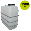 Kunststofffass:  Raumspar-Tank für Lebensmittel  / Maischetank rechteckig, natur 1500 L (Versand kostenfrei*)