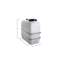 Kunststofffass:  Raumspar-Tank für Lebensmittel  / Maischetank rechteckig, natur 1500 L (Versand kostenfrei*)
