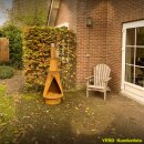 YERD Gartenkamin mit Schornstein  in Rostoptik,Set Denver 225cm XL+  ( inkl. 100cm Rohr-Verlängerung), Grill-Gartenkamin aus echtem Cortenstahl (!),  Terrassenofen  inkl. Grill-Rost Set mit Schürhaken, Versand kostenlos *