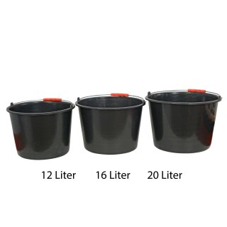 Details:   Baueimer 16 Liter schwarz / Lese, Transporteimer, Universalbehälter,Baueimer, Leseeimer, Eimer, 