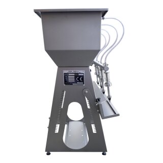 F4QBE0013-10 Details:   Flaschen-Abfüller: Profi Abfüllgerät, Falldruckfüller mit  4 Stationen Edelstahl, Heissabfüllung, mit Thermometer, 10 mm Abfüll-Ventile / Profi Abfüllgerät, 4 Stationen Edelstahl, Heissabfüllung, 10 mm Ventile 