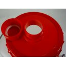 Getränkefass / Gärfass / Mostfass: Fischer Kunststofffass mit Schraubdeckel / Kanne 10 Liter rechteckig, mit Gärspundloch / 3-teiligem Deckel +  Auslaufhahn + Blindstopfen,  made in EU