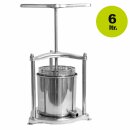 NEU: 100% Edelstahl - Mini Obstpresse manuell, Beerenpresse (Traubenpresse), 6 Liter Edelstahl-Spindelpresse, inkl. Presstuch