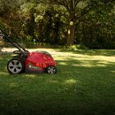 Sonderposten: Greenbase  48V  (!)  Akku-Rasenmäher GB-R-40-LI, 38cm Schnittbreite, Fangkorb, Mulch-Kit und Heckauswurf-Klappe, wartungsfreier bürstenloser Motor, inkl. 4Ah 192 Wh Li-ion Akku  & Ladegerät