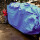 YERD  Abdeckplane groß, 10x12m,  mit Ösen, wasserdicht:  Gewebeplane   blau,  90g/m² starkes PE,  mit stabilen 12mm Aluminium-Metallösen, verstärkter Saum und extra verstärkte Eck-Ösen