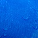 YERD 6x10m Abdeckplane mit Ösen, wasserdicht:  Gewebeplane   blau, 140g/m² starkes PE,  mit stabilen 12mm Aluminium-Metallösen, verstärkter Saum und extra verstärkte Eck-Ösen