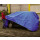 YERD 6x10m Abdeckplane mit Ösen, wasserdicht:  Gewebeplane   blau, 140g/m² starkes PE,  mit stabilen 12mm Aluminium-Metallösen, verstärkter Saum und extra verstärkte Eck-Ösen