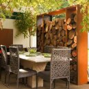 YERD  CortenBOX 150: Holzbox / Holzregal 150x60x35cm, stabiles Kaminholz-Regal  aus echtem  Corten-Stahl (!), Farbe Rost-Patina, verschweißtes (!) Spezial-Stahl-Regal für Feuerholz, Holzlege witterunsg-beständig