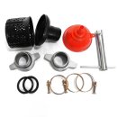 YERD 2-Zoll Feuerwehrschlauch Set:  Benzin Wasserpumpe TKB50 + 5m Ansaugschlauch 2" Zoll +  20m Feuerwehrschlauch 2" Zoll + C Feuerwehr-Kupplung  System Storz auf System GEKA