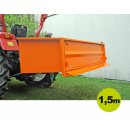 YERD  150cm Transportmulde, 150 x 62 x 45cm (innen),  Heckmulde kippbar, Kippmulde für Traktror mit Dreipunkt KAT-0 oder KAT-1 (Preis OHNE Dreipunkt-Aufhängung), Versand kostenfrei*