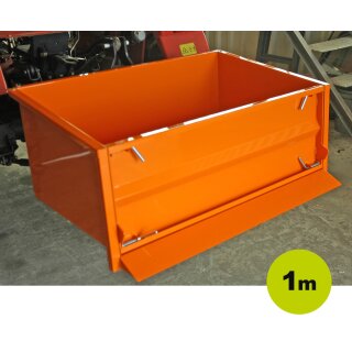 YERD Transportmulde 100 cm  Heckcontainer / Transportbox  / Kippmulde  für Traktor, Dreipunkt   Kat-1 Anschluss