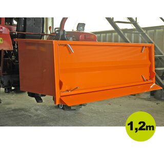YERD Transportmulde 120 cm, Heckcontainer / Transportbox / Kippmulde  für Traktor, Dreipunkt Kat-1