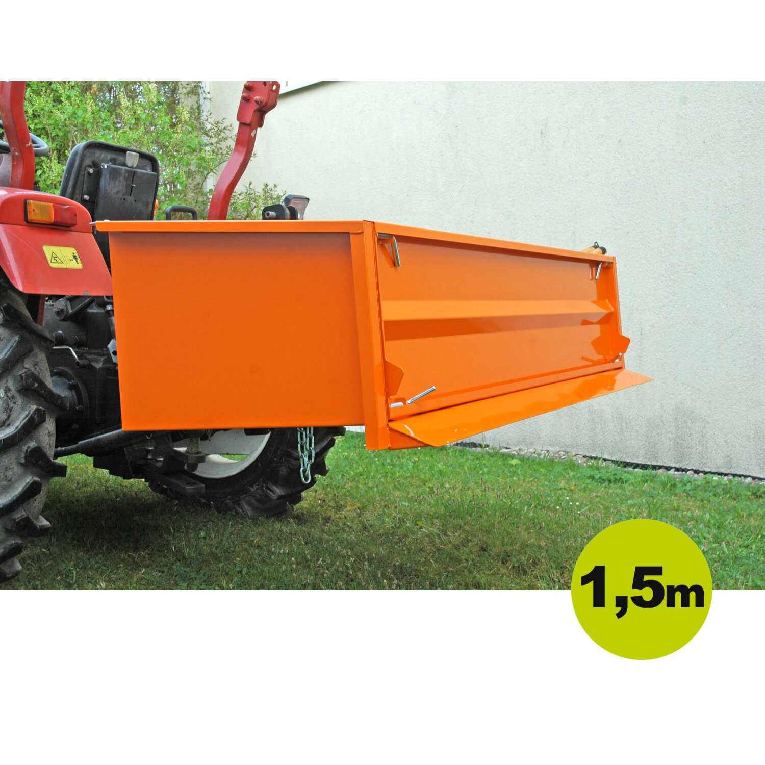 TRB-150-KAT0  YERD Transportmulde  150 cm, Heckcontainer / Transportbox / Kippmulde  für Traktor, Dreipunkt Kat-0  Anschluss 	 
		 (Transportmulde, Kippmulde, 3-Punkt Traktor-Mulde, Heckbox, Yerd Transportmulde,  150 cm, Kat 0,)  
	