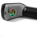 Elektrische Akkuschere Volpi KV220 Schnittstärke Ø  2,2cm, Gartenschere / Ernteschere mit wartungsfreiem bürstenlosen Motor, 2 Schnittweiten per Software, mit LED Arbeitslicht, Li-Ion 7,2V/4Ah (28,8 Wh), Klinge aus SK5 Karbonstahl, ca. 3 Std.  pro Ladung