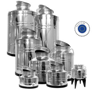 Edelstahlkanne 10 Liter Edelstahl Schraubhahn 1/2"