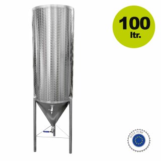 Edelstahl Bier-Lagertank / Gärtank100 Liter   konisch,  Edelstahlfass  drucklos, INKL. Hahn (versandkostenfrei)*